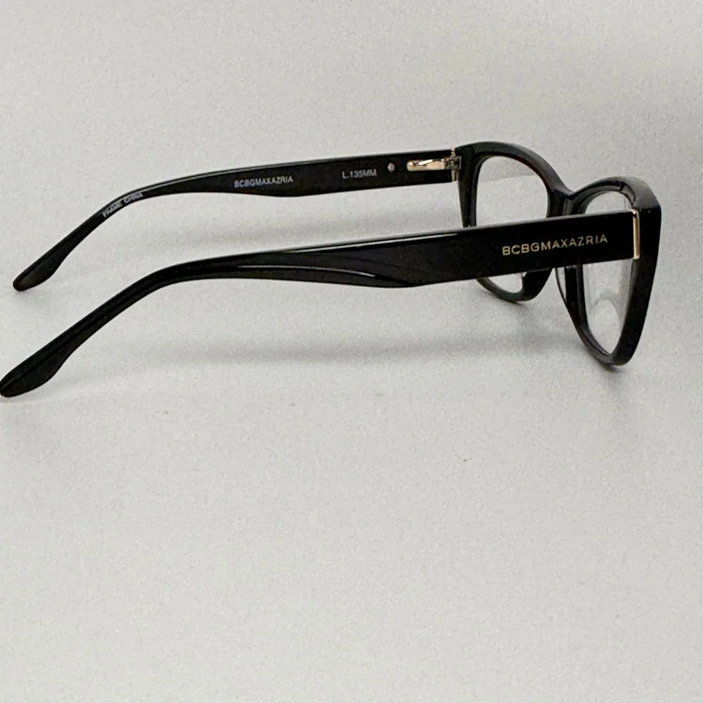 BCBGMAXAZRIA Martina‎ Black Cat Eye Eyeglasses Frames 52-15-135 CV 22024